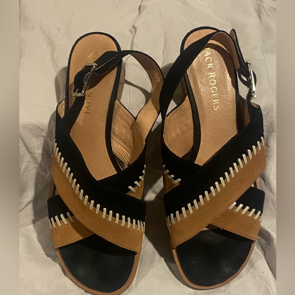 Jack Rogers Black and Brown Women's Sandals